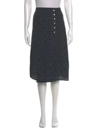 Pre-owned Rouje Polka Dot Print Knee-length Skirt In Gray
