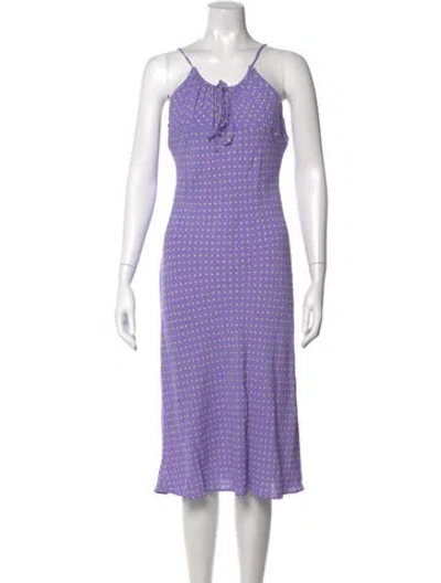 Pre-owned Rouje Polka Dot Print Midi Length Dress In Multi