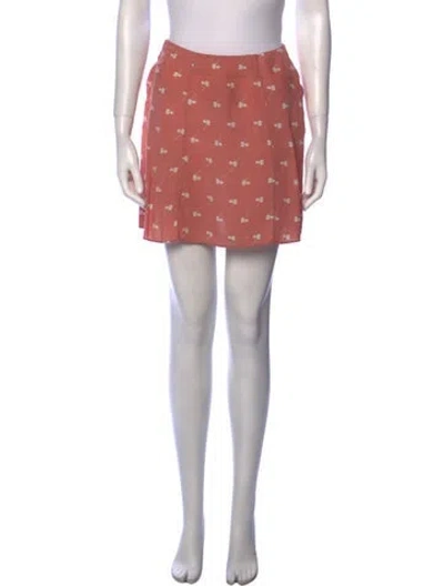 Pre-owned Rouje Polka Dot Print Mini Skirt In Pink