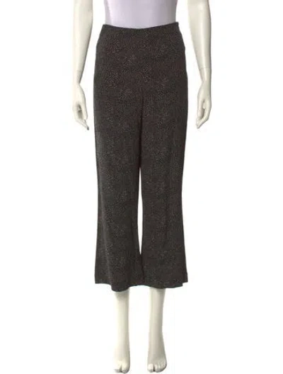 Pre-owned Rouje Polka Dot Print Wide Leg Pants In Black
