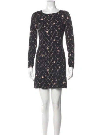 Pre-owned Rouje Printed Mini Dress In Multi