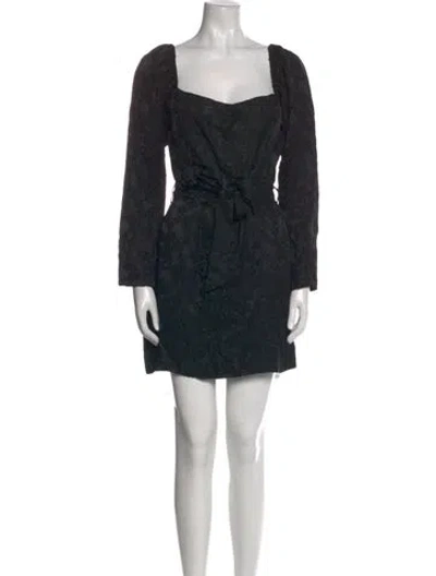 Pre-owned Rouje Printed Mini Dress W/ Tags In Black