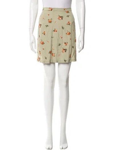 Pre-owned Rouje Printed Mini Skirt In Neutral