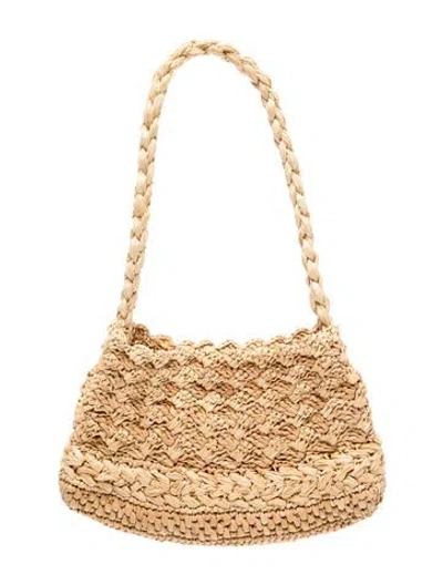 Pre-owned Rouje Raffia Shoulder Bag In Neutrals