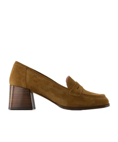 Rouje Dorothee Block Heel Pumps In Beige