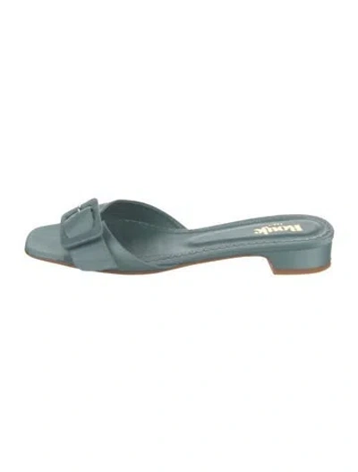 Pre-owned Rouje Satin Slides In Multi