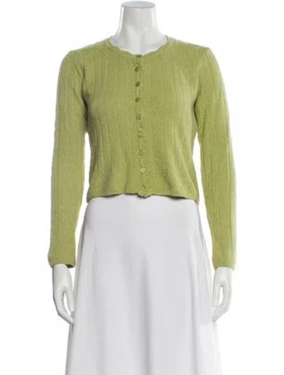 Pre-owned Rouje Scoop Neck Sweater In Green