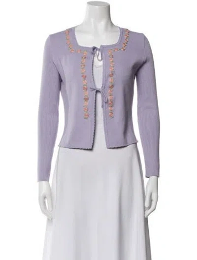 Pre-owned Rouje Scoop Neck Sweater In Purple