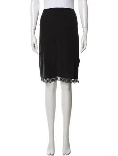 Pre-owned Rouje Silk Midi Length Skirt In Black