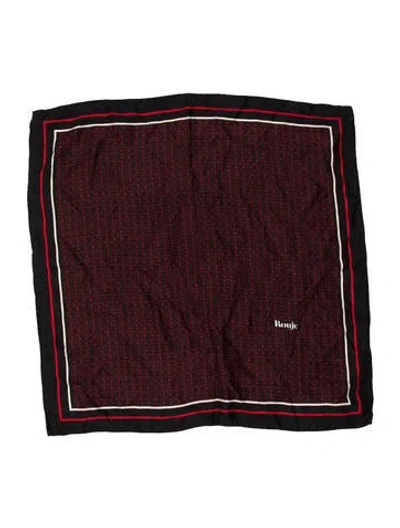 Pre-owned Rouje Silk Printed Scarf In Black