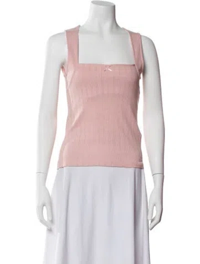 Pre-owned Rouje Square Neckline Sleeveless Top In Pink