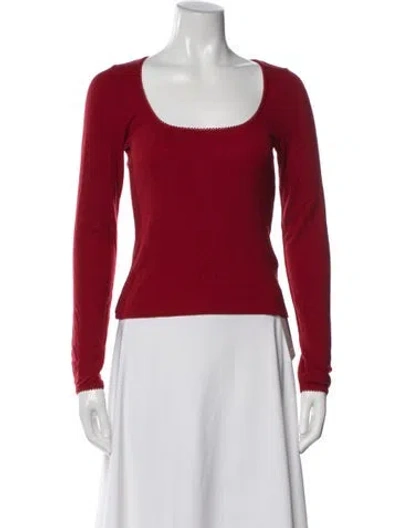 Pre-owned Rouje Square Neckline Sweater In Red