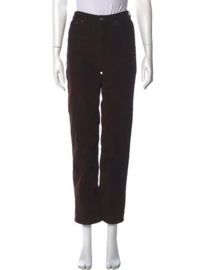 Pre-owned Rouje Straight Leg Pants In Brown