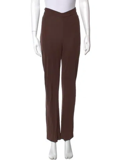 Pre-owned Rouje Straight Leg Pants In Brown