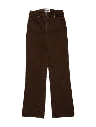 Pre-owned Rouje Straight Leg Pants In Brown