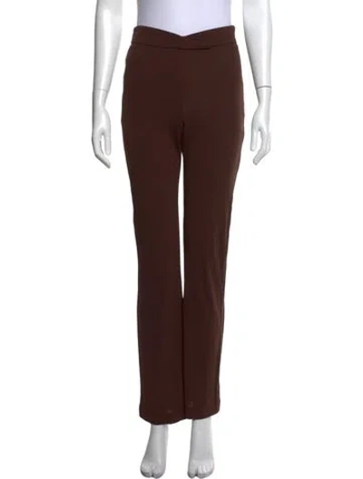 Pre-owned Rouje Straight Leg Pants In Brown