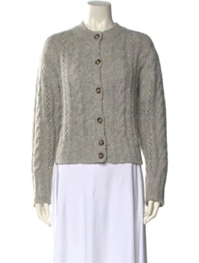 Pre-owned Rouje Striped Crew Neck Sweater In Gray