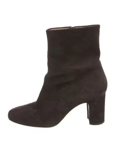 Pre-owned Rouje Suede Boots In Brown