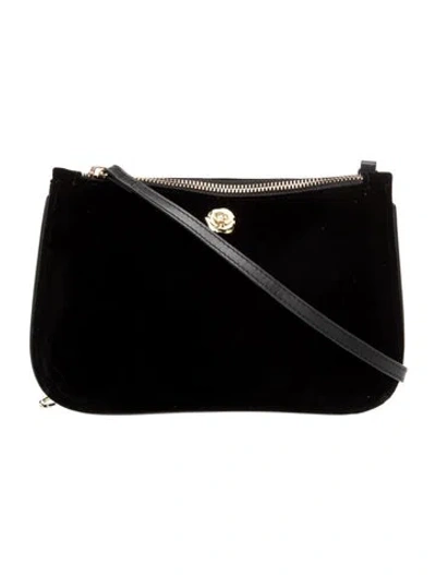 Pre-owned Rouje Velvet Shoulder Bag In Black