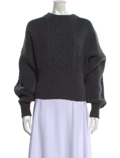 Pre-owned Rouje Virgin Wool Crew Neck Sweater In Grey