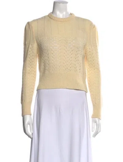 Pre-owned Rouje Virgin Wool Patterned Sweater In Neutral