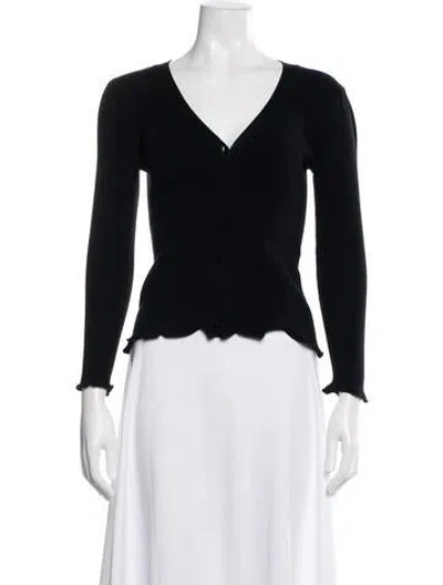 Pre-owned Rouje V-neck Sweater In Black