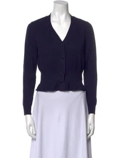 Pre-owned Rouje V-neck Sweater In Blue