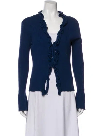 Pre-owned Rouje V-neck Sweater In Blue