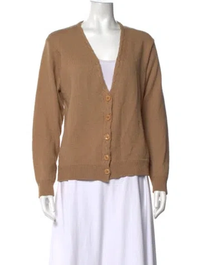 Pre-owned Rouje V-neck Sweater In Brown