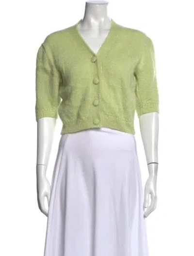 Pre-owned Rouje V-neck Sweater In Green