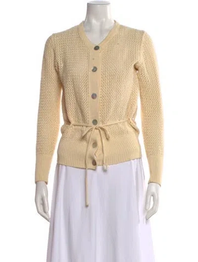 Pre-owned Rouje V-neck Sweater In Neutral