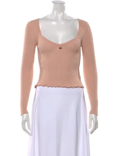 Pre-owned Rouje V-neck Sweater In Pink