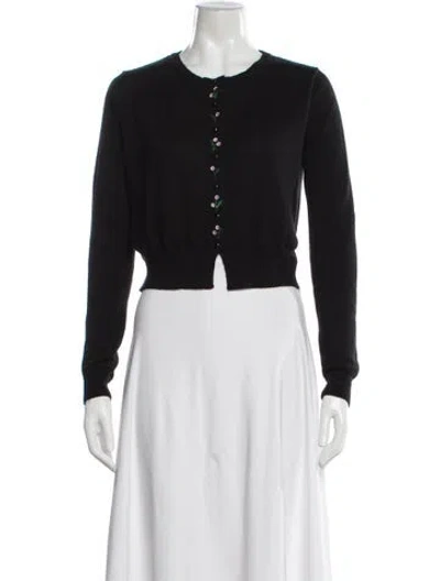 Pre-owned Rouje Wool Crew Neck Sweater In Black