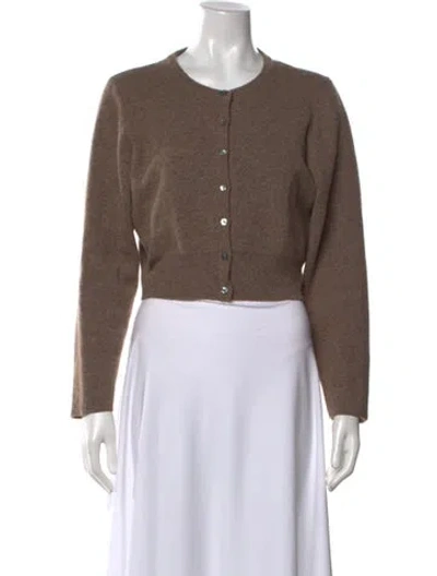 Pre-owned Rouje Wool Crew Neck Sweater In Brown