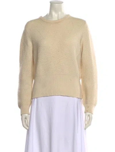 Pre-owned Rouje Wool Crew Neck Sweater In Neutral