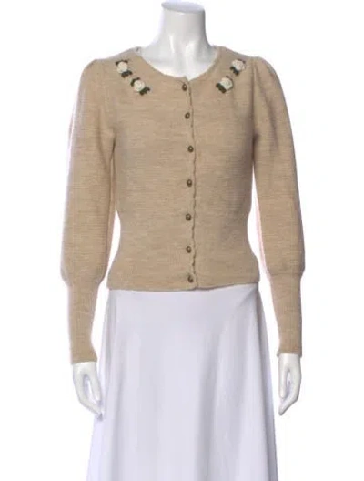 Pre-owned Rouje Wool Crew Neck Sweater In Neutral
