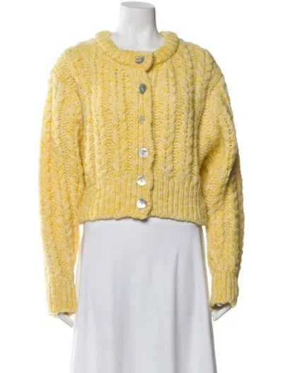 Pre-owned Rouje Wool Crew Neck Sweater In Yellow