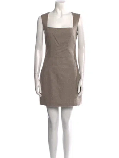 Pre-owned Rouje Wool Mini Dress In Neutral