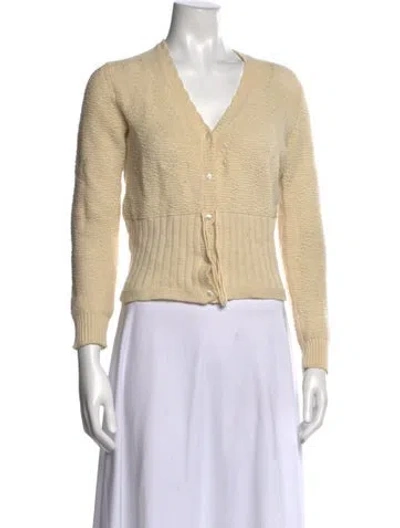 Pre-owned Rouje Wool Patterned Sweater In Yellow