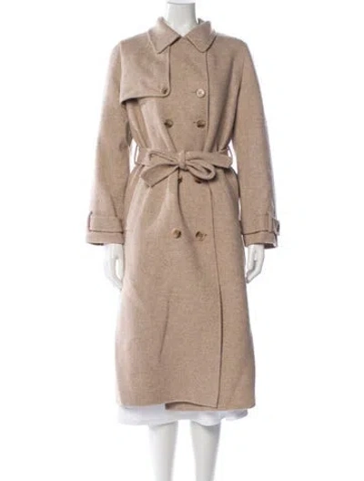Pre-owned Rouje Wool Trench Coat In Neutral
