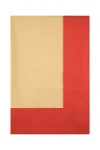 Roumélie Orientale Cookie & Brick Red With Gold Embroidered, Sunset Therapy Tablecloth In Red