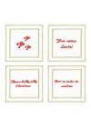 Roumélie Orientale White Embroidered Linen Cocktail Napkin Set Of Four - Christmas Cheer In White