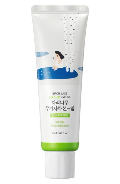 Round Lab Birch Mild-up Sunscreen Uvlock Spf 50+ Broad Spectrum In Transparent