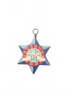 Round Top Usa Star Charm In Multi In Blue