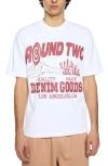 Round Two Denim Goods Graphic T-shirt In White