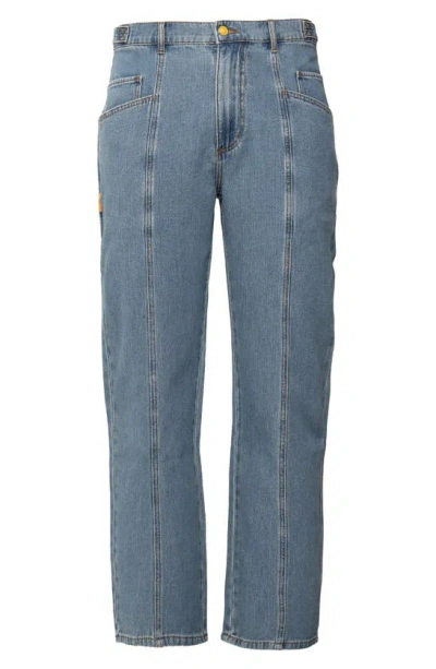 Round Two Honeycomb Straight Leg Jeans In Blue
