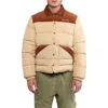 Round Two Quilted Puffer Jacket In Khaki