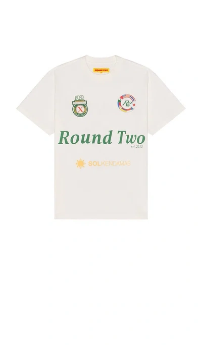 Round Two Rugby Tee In 奶油色