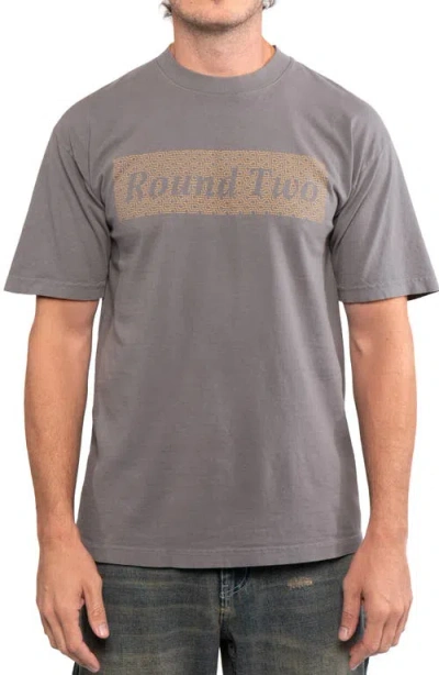 Round Two Stitch Logo T-shirt In Charcoal