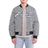 Round Two Reversible  Varsity Jacket In Blue